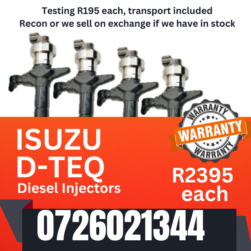 Isuzu D-Teq diesel injectors for sale