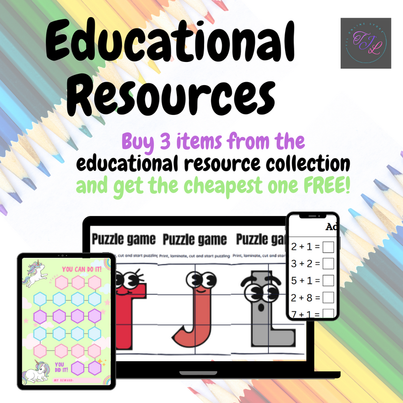 Grade R - 3 educational packs (Buy 3, cheapest one FREE)
