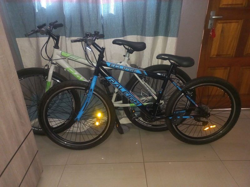 Two Raleigh Mountain Bikes for sale