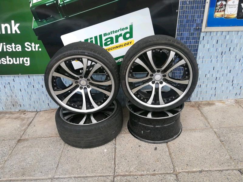 A clean set of 20inche Mercedes Benz / Vito Mags rim 5x112 PCD narrow and wide