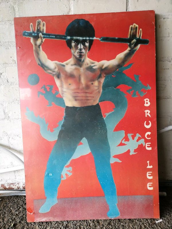 Bruce Lee Poster and frame