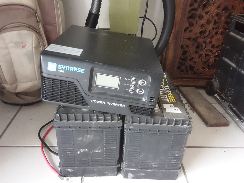 Inverter Synapse-1000 with two x 12 Volt powerful batteries.