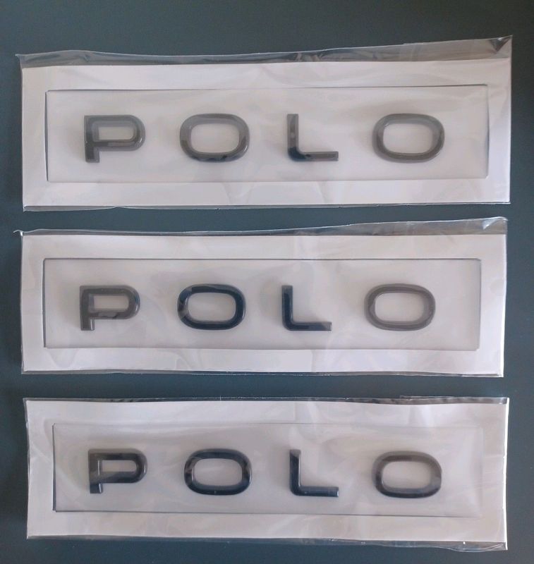 VW POLO back name badges emblems