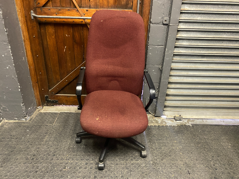 Maroon High Back Office Chair -