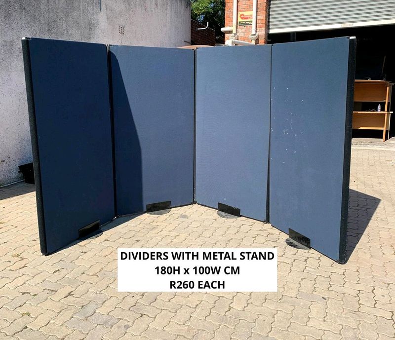 PARTITION DIVIDERS WITH METAL STANDS FOR SALE