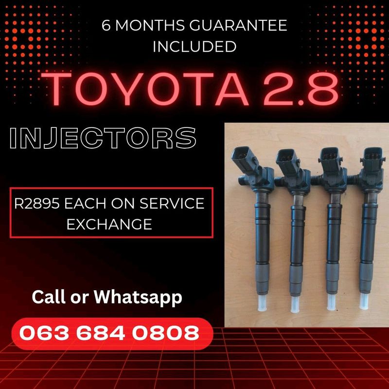TOYOTA 2.8 DIESEL INJECTORS FOR SALE WITH WARRANTY ON
