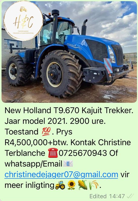 New Holland T9.670 Kajuit Trekker.
