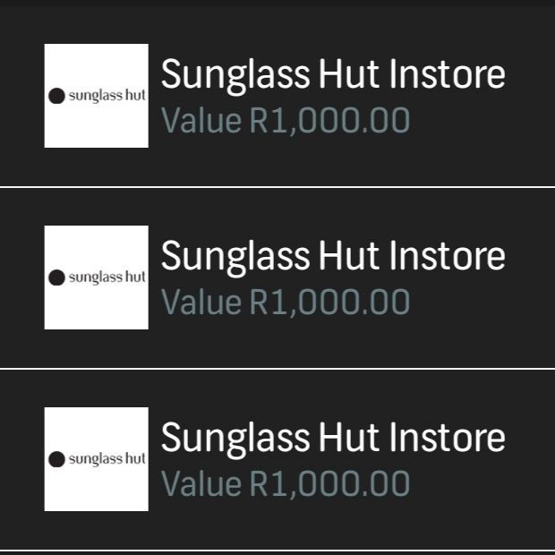 Sunglass Hut Vouchers (10% off)