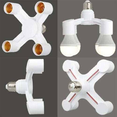 Light Bulbs Socket Splitter, Converter, Adapter and Lamp Holder. 4 in 1 Versatile Brand New Products
