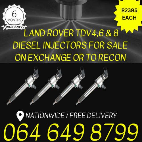 Discovery TDV6 diesel injectors for sale -we sell on exchange or to recon
