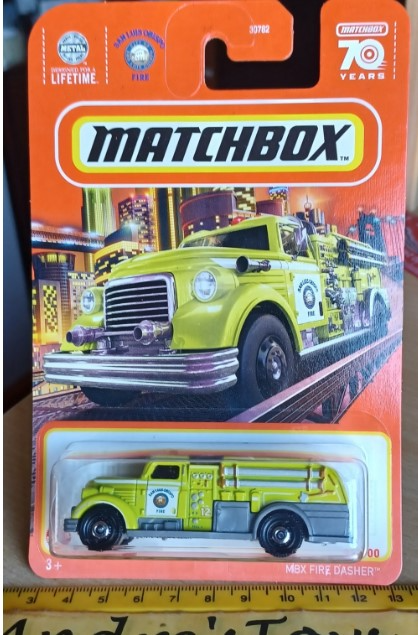 2022 Matchbox ~ 60/100 MBX Fire Dasher ~ Mint on Long Card