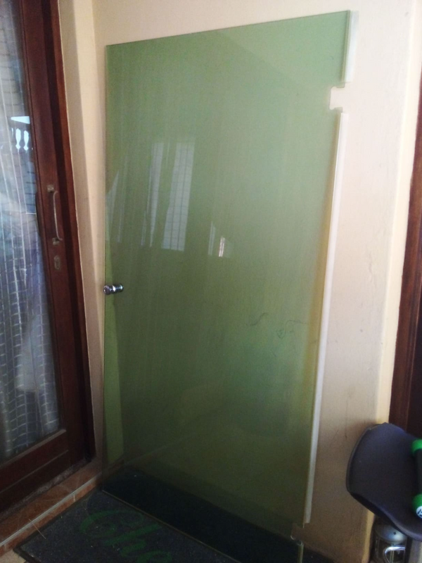Frameless Glass Shower Door. Extra Large Thick, Durable, Toughened Tempered Glass. Once Loved (used)