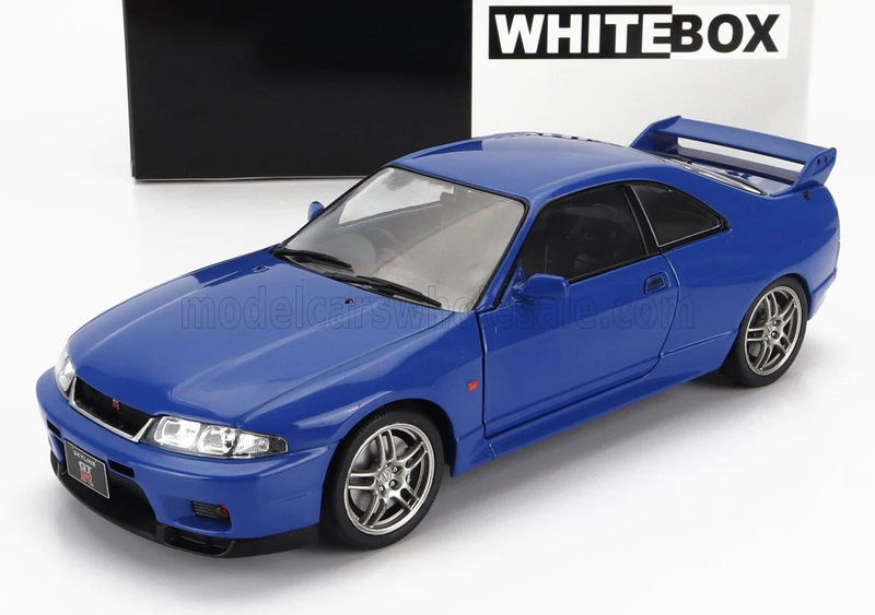Nissan Skyline (R33) GT-R - Blue - (WhiteBox 1/24 scale model)