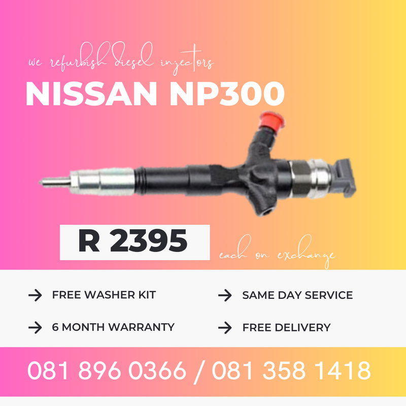 NISSAN NP300 DIESLE INJECTORS FOR SALE WITH WARRANTY