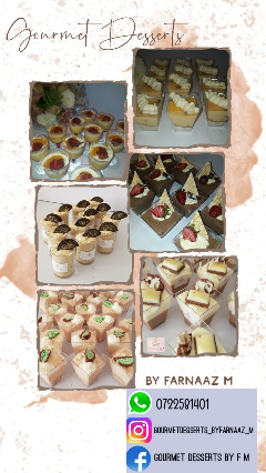 Mini dessert and mini tea cakes