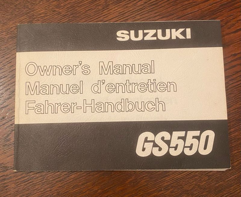 Suzuki GS550 Owners manual
