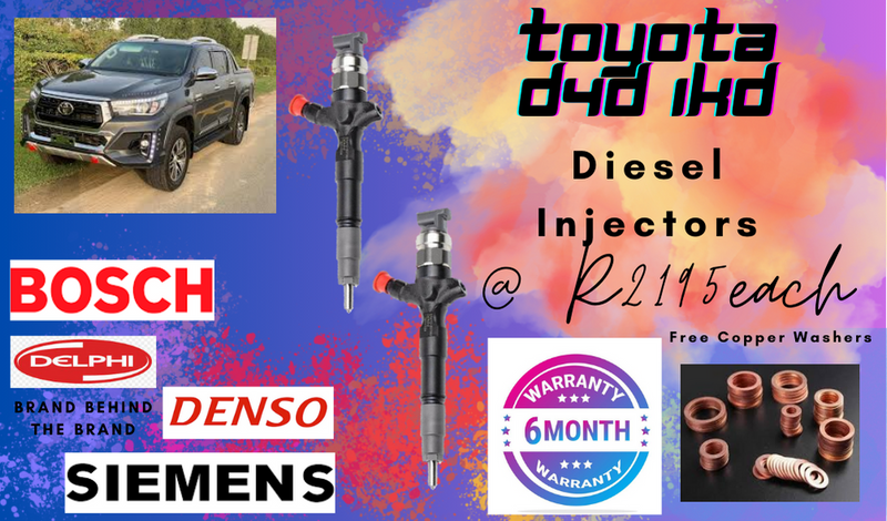 TOYOTA D4D 1KD DIESEL INJECTORS/ WE RECON AND SELL ON EXCHANGE