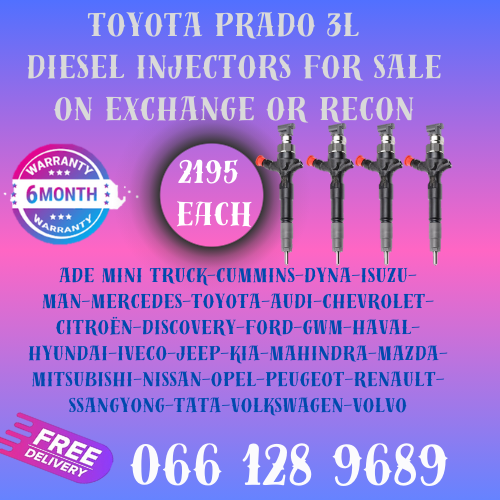 TOYOTA PRADO 3L DIESEL INJECTORS FOR SALE ON EXCHANGE WITH FREE COPPER WASHERS