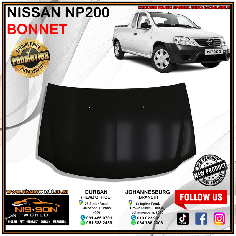 NISSAN NP200 BONNET