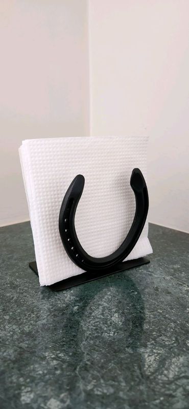 Horseshoe napkin holder