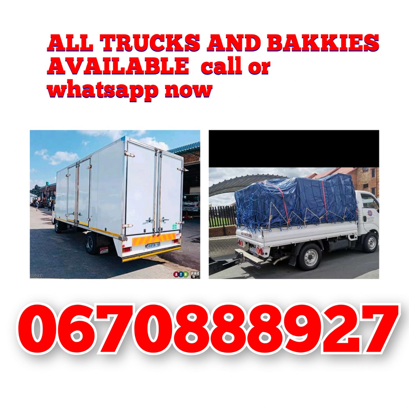TRUCKS AND BAKKIES ARE HIRE