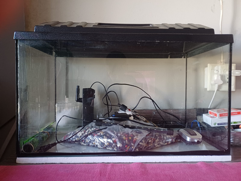 2ft black silicon fish tank set up with accessories R850