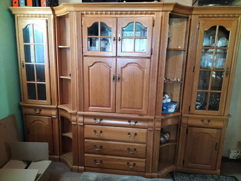 WALL DISPLAY CABINET OAK