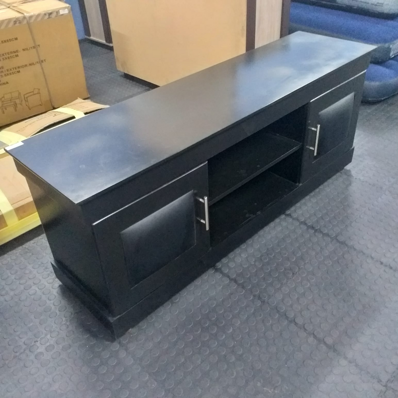 Black TV stand