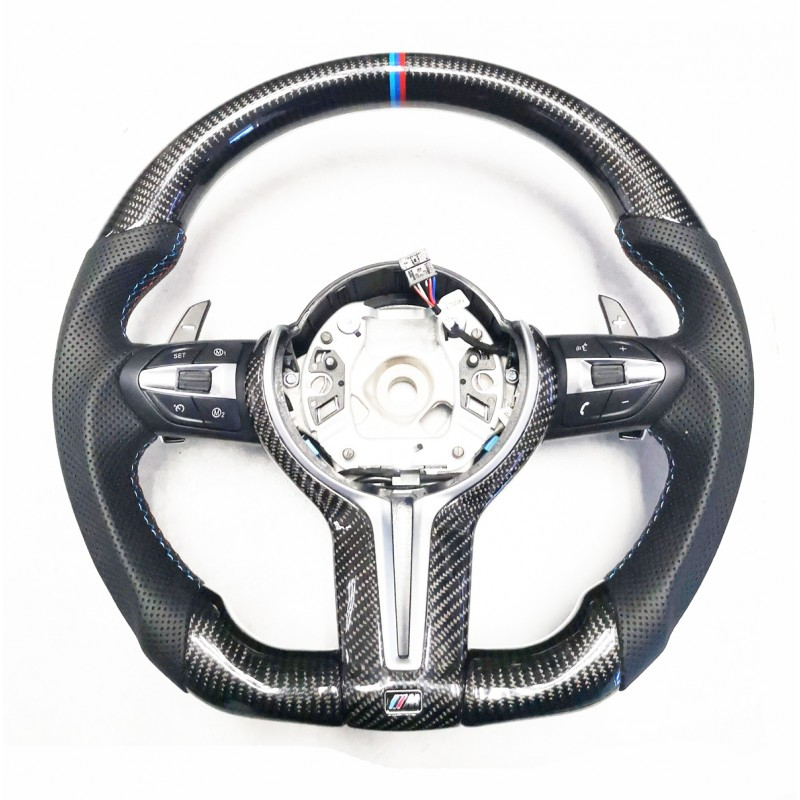 F-series OHC carbon fiber steering  wheel w/button  w/paddles[F20 F22 F30 F33]
