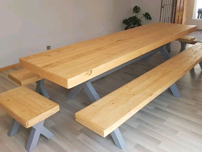 Wooden benches