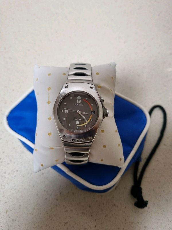 Seiko Kinetic Vintage watch large fit bracelet