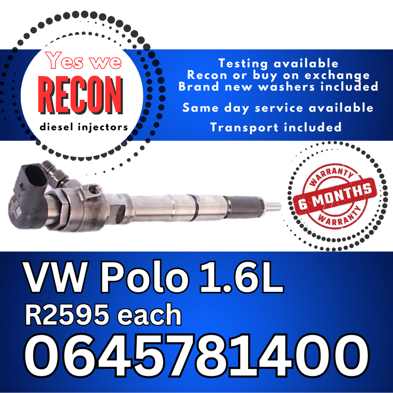 VW Polo 1.6L diesel injectors for sale