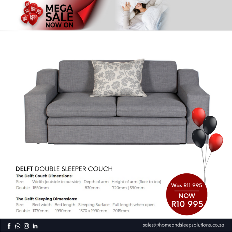 Mega Sale Now On! Up to 50% off selected Home Furniture Delft Double Sleeper Couch