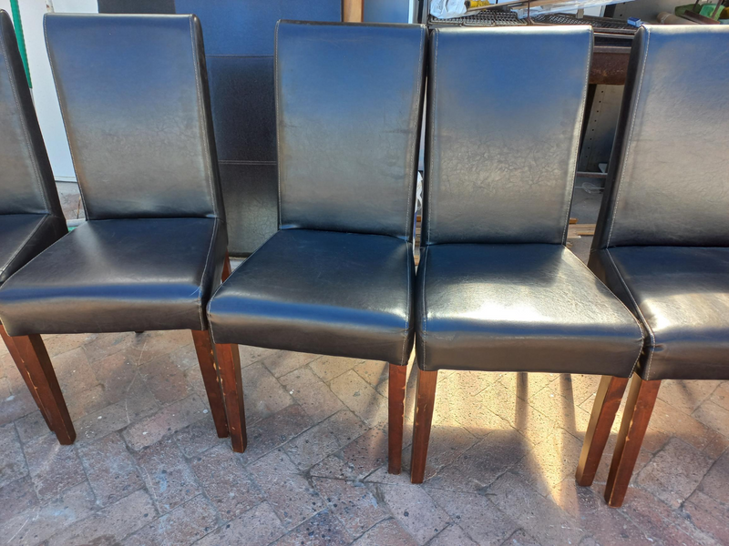 Brown Leather Dinning room chairs at R 450 each
