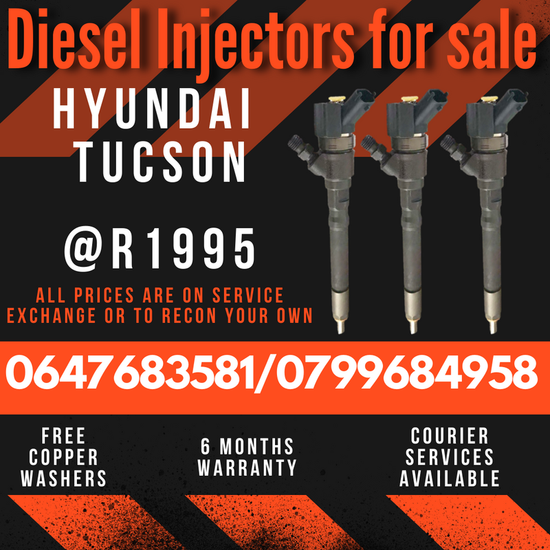 HYUNDAI TUCSON DIESEL INJECTORS FOR SALE WITH WARRANTY