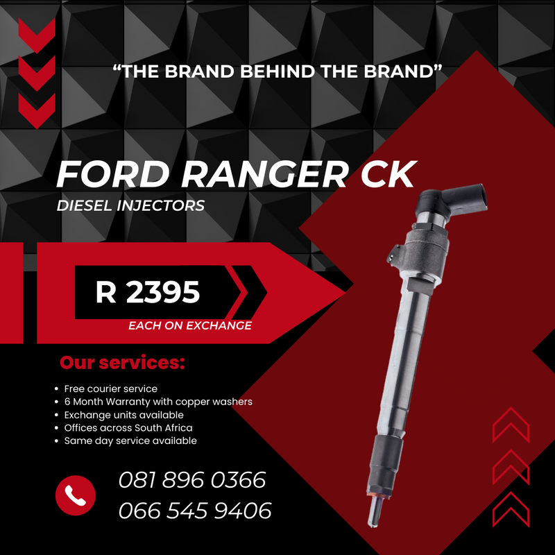 FORD RANGER 2.2 CK DIESLE INJECTORS FOR SALE WITH WARRANTY