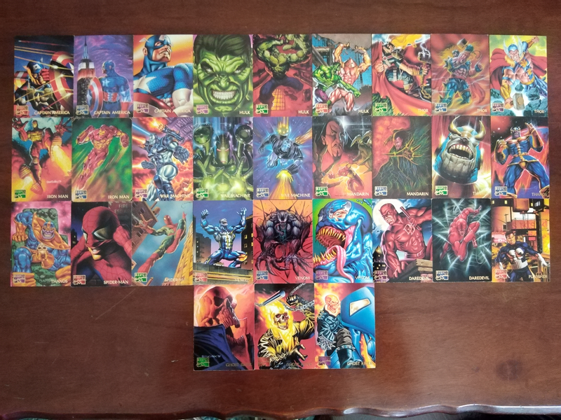 100&#43; Marvel Masterpieces Trading Cards