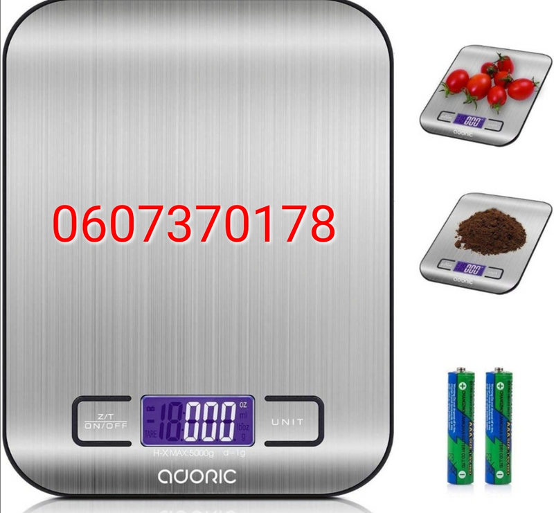 Digital Stainless Steel Kitchen Scale 5Kg (Brand New)