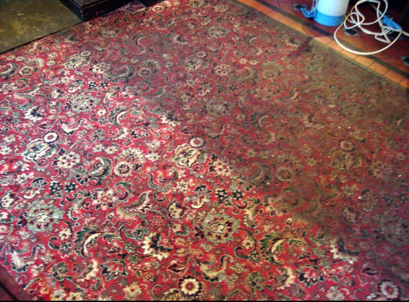 Carpet cleaning loose rug