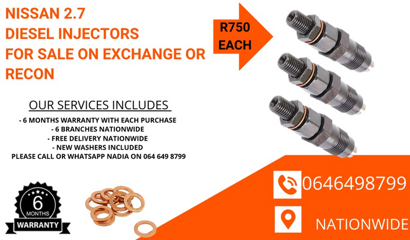 Nissan 2.7 diesel injectors for sale on exchange or to recon