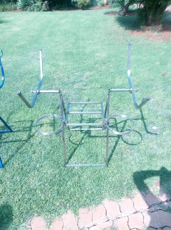 Stainless steel and mild steel fishing stands