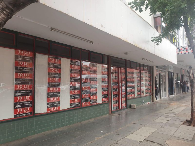 PRETORIA CBD - 105SQM RETAIL SHOP TO LET ON FRANCIS BAARD STREET IN PRETORIA CENTRAL