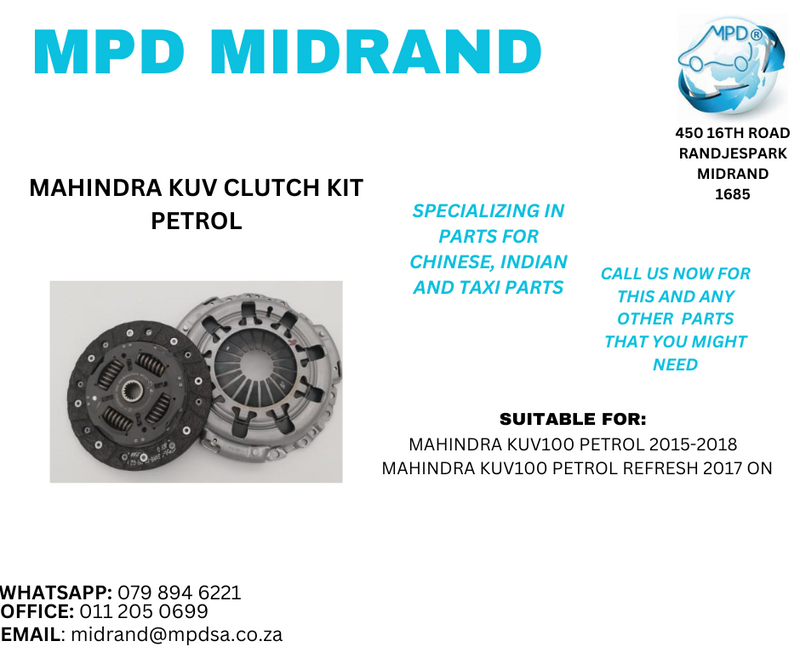 Mahindra KUV100 - Clutch Kit Petrol