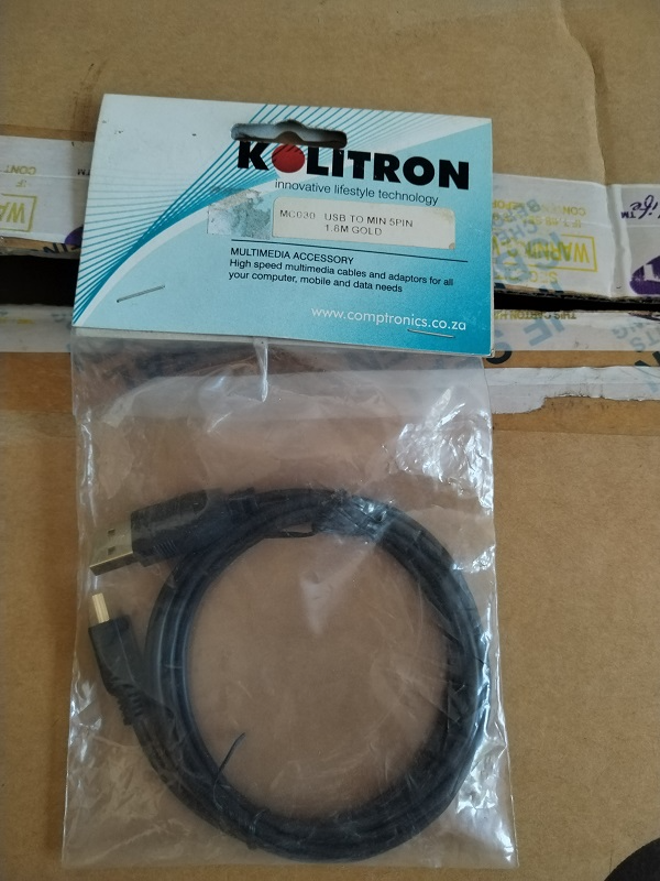 Kolitron USB to Mini 5 Pin 1.8m