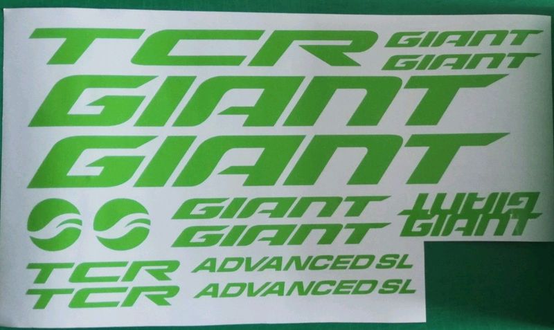 Giant TCR decals stickers vinyl cut graphics sets