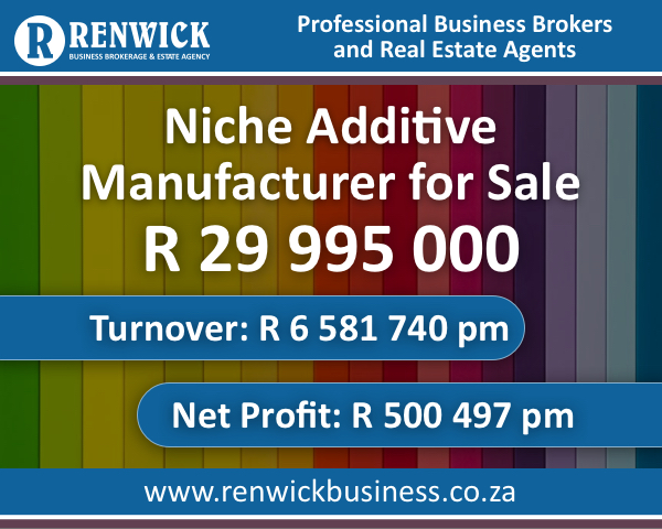 Business for Sale: Niche Additive Manufacturer