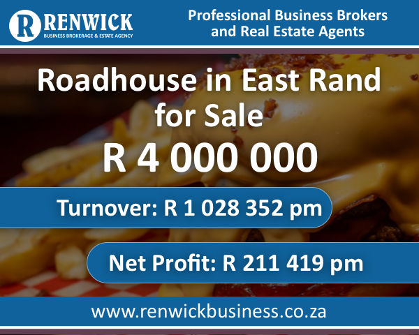 Business for Sale: Roadhouse in East Rand