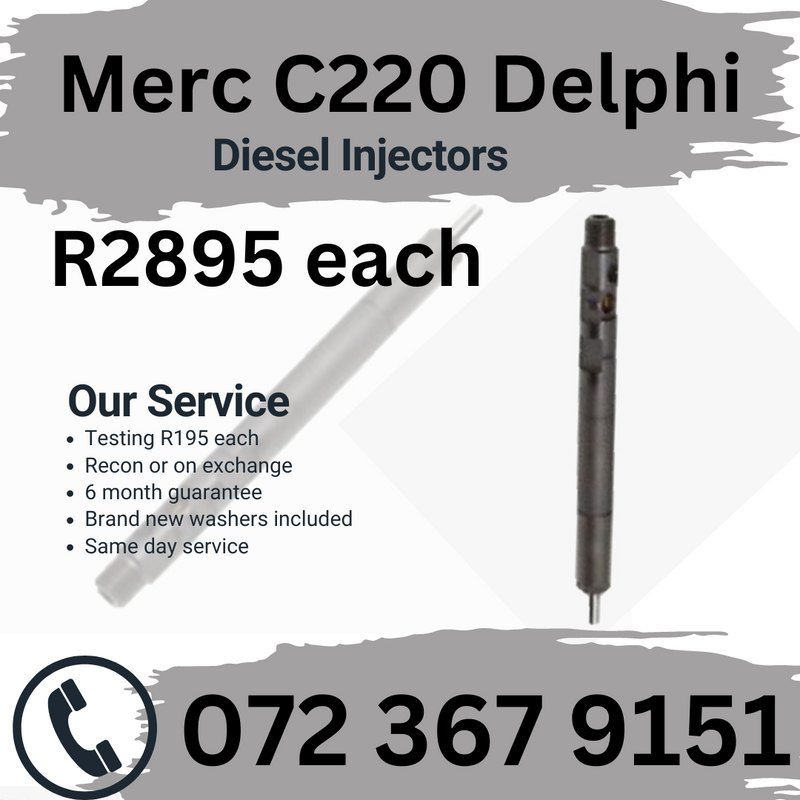 Merc C220 Delphi Diesel Injectors R2895 each
