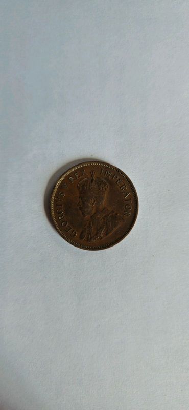 1936 South African Half Penny/1942 South African Penny/1950 South African Half Penny.