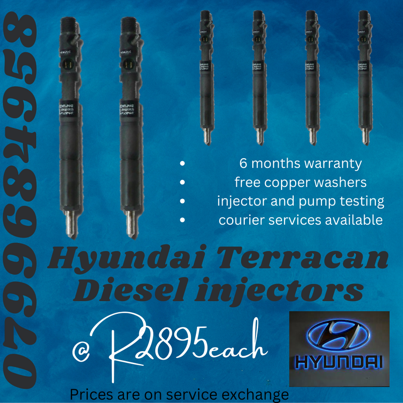 HYUNDAI TERRACAN 2.9 DIESEL INJECTORS/ WE RECON AND SELL ON EXCHANGE